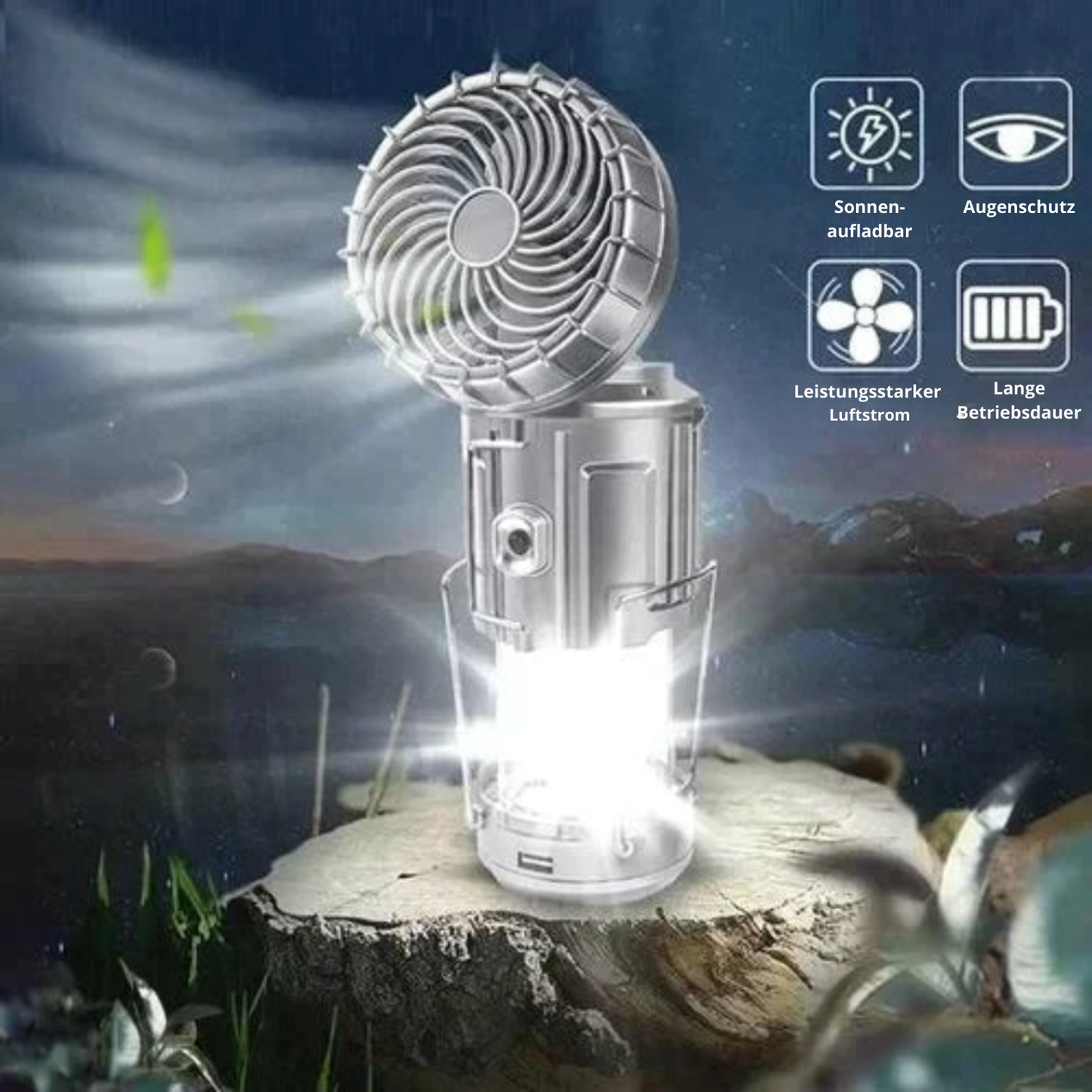 LumoVent™ – Dein smarter Alleskönner für Outdoor-Abenteuer!