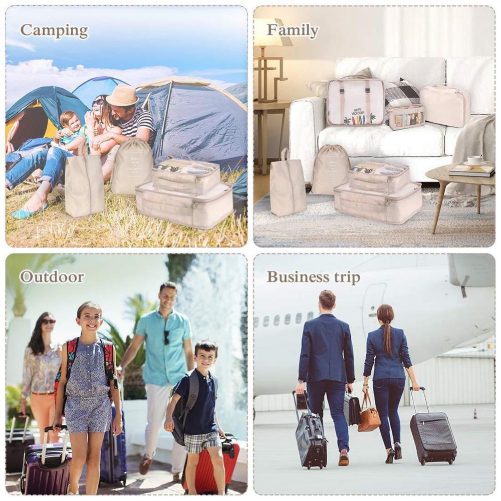 TravelEase Reisegepäck-Organisationsset - 8-teiliges Set. Jetzt KOSTENLOSER Kulturbeutel!